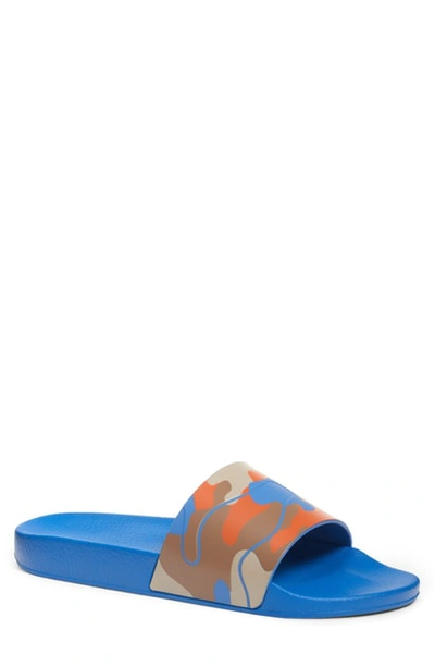 Shop Valentino Camouflage Slide Sandal In Orange/ Multi