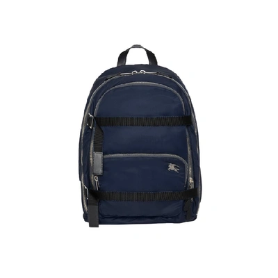 Shop Burberry Large Ekd Aviator Nylon Backpack In Ink Blue