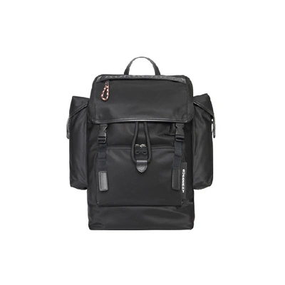 Shop Burberry Logo Detail Nylon And Leather Backpack In Black