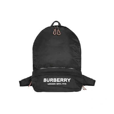 Shop Burberry Logo Print Convertible Bum Bag In Black