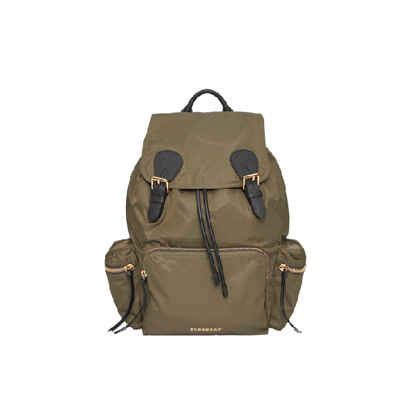 the large rucksack in technical nylon and leather