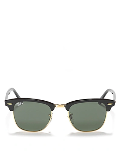 Shop Ray Ban Ray-ban Unisex Classic Clubmaster Sunglasses, 50mm In Black/green