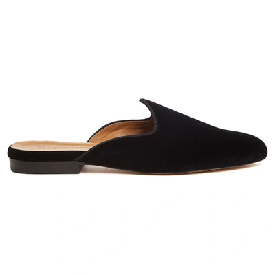 Shop Le Monde Beryl Black Velvet Venetian Mule