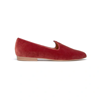 Shop Le Monde Beryl Brick Velvet Venetian Slipper