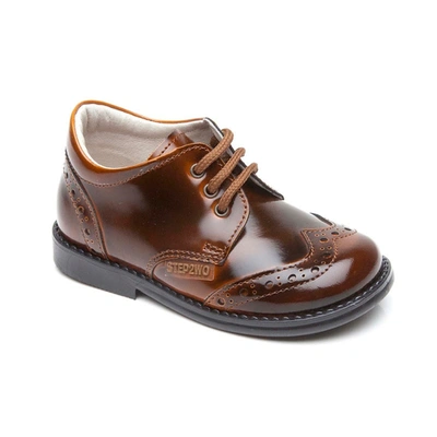 Shop Step2wo Lord - Patent Brogue In Brown 27-30