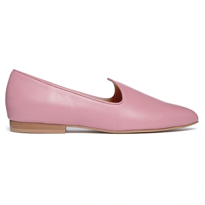 Shop Le Monde Beryl Pink Leather Venetian Slipper