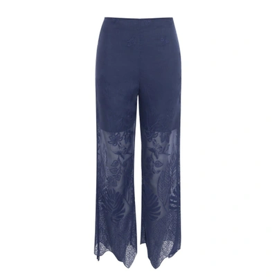 Shop Boo Pala London Rurikon Trousers In Navy