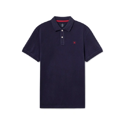 Shop Hackett Slim Fit Logo Short-sleeve Polo Shirt In Navy