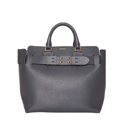 Shop Burberry The Medium Leather Belt Bag In Charcoal Grey