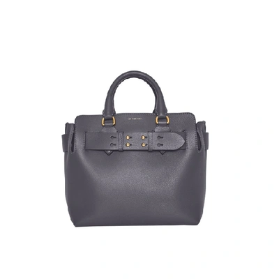 Shop Burberry The Small Leather Belt Bag In Charcoal Grey