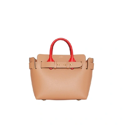 Shop Burberry The Small Leather Triple Stud Belt Bag In Light Camel