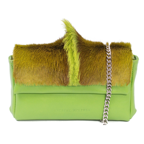 lime green clutch bag