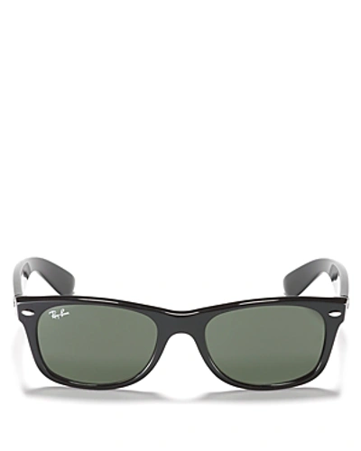 Shop Ray Ban Ray-ban Unisex New Wayfarer Sunglasses, 55mm In Black/dark Green