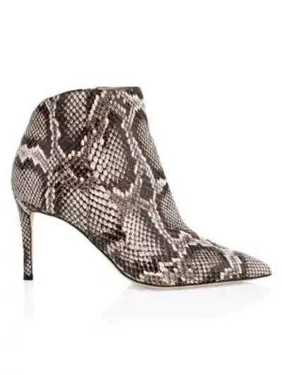 Shop Giuseppe Zanotti Sanke-embossed Leather Ankle Boots In Multi