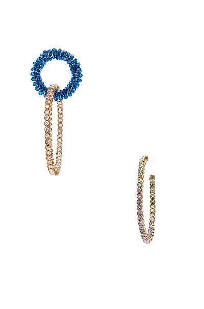 Shop Jacquemus Conca Earrings In Blue In Blue,metallic