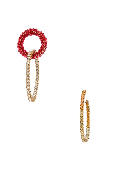 Shop Jacquemus Conca Earrings In Red