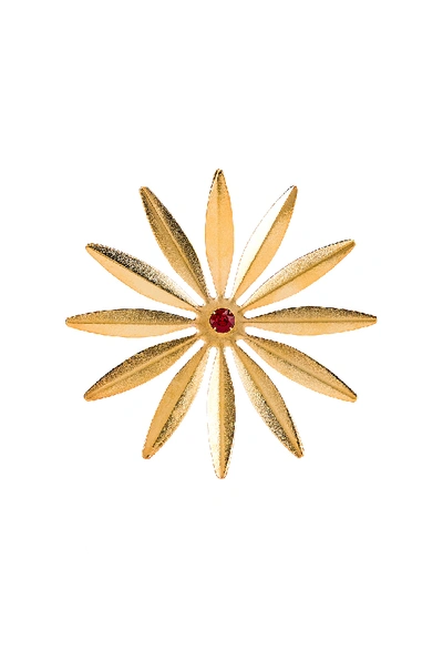 Shop Rodarte Daisy Barrette In Gold