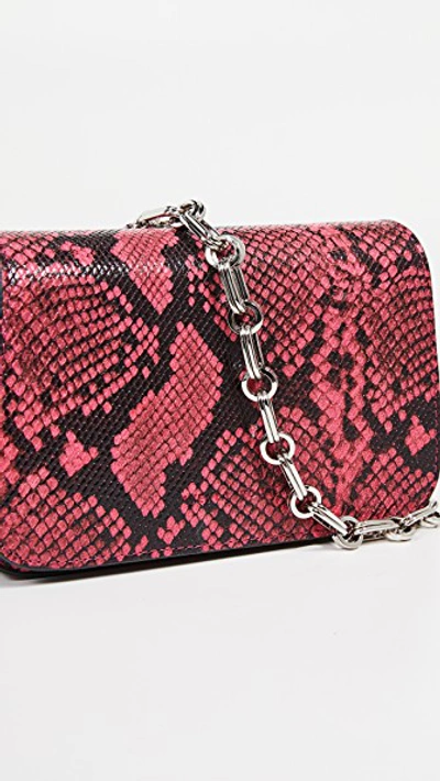 Shop Avec La Troupe Bevy Chain Bag In Magenta Python