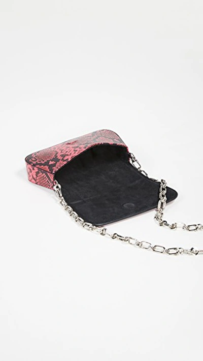 Shop Avec La Troupe Bevy Chain Bag In Magenta Python