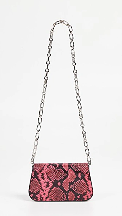 Shop Avec La Troupe Bevy Chain Bag In Magenta Python