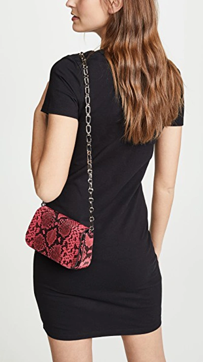 Shop Avec La Troupe Bevy Chain Bag In Magenta Python