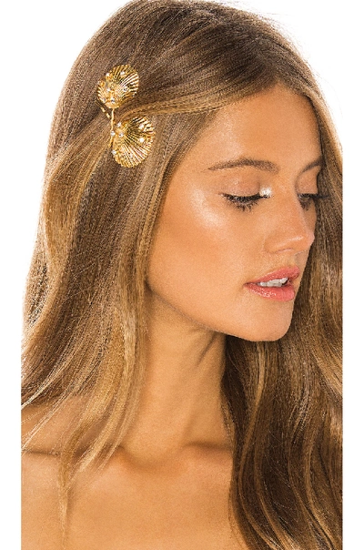 Shop Jennifer Behr Poseidon Bobby Pins In Gold