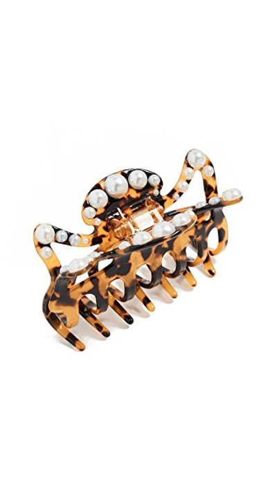 Shop Lelet Ny Jumbo Claw Pearl Hair Clip In Tortoise/pearl