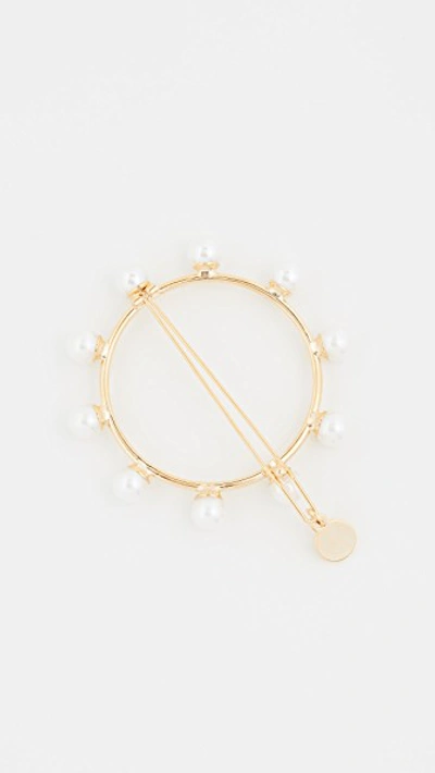 Shop Lelet Ny Solar Pearl Barrette In Gold