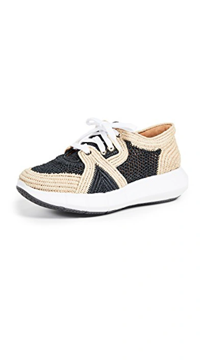 Shop Clergerie Aero Sneakers In Noir/natural