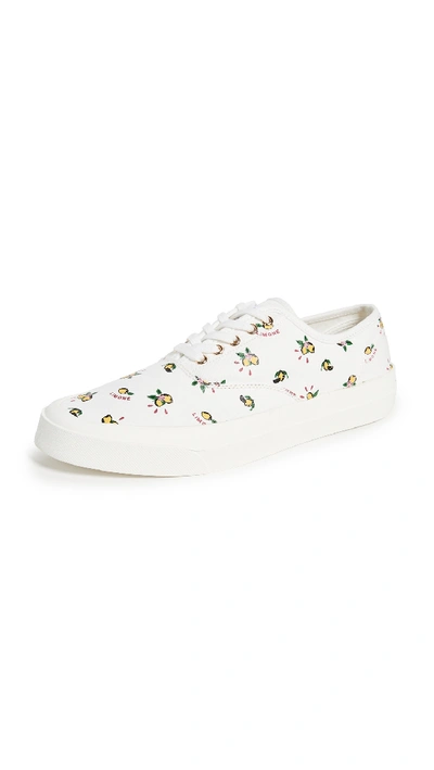 Shop Maison Kitsuné Allover Lemon Sneakers In Multi Print