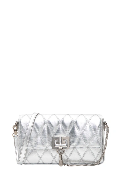 Shop Givenchy Charm Shoulder Bag In Argento
