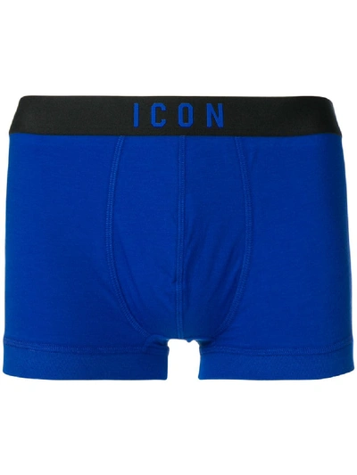 Shop Dsquared2 Icon Boxer Briefs In Blue