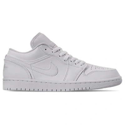 Shop Nike Men's Air Jordan Retro 1 Low Basketball Shoes In White