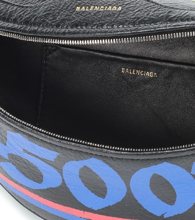 Shop Balenciaga Souvenir Xs Leather Belt Bag In Black