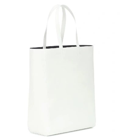 Shop Calvin Klein 205w39nyc Printed Leather Tote In White