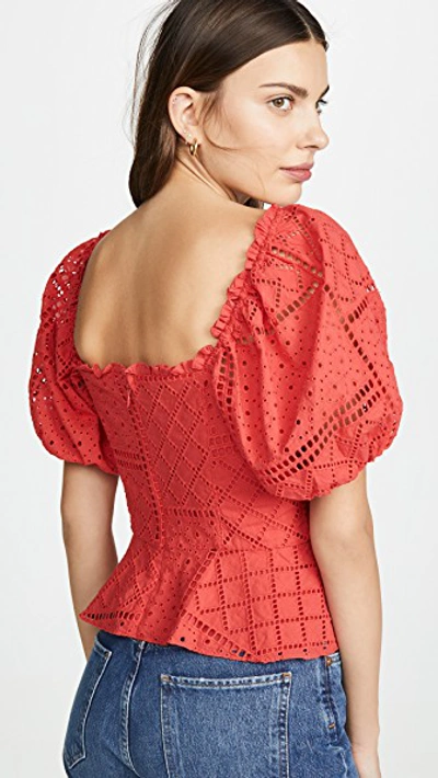 Shop Parker Chica Combo Blouse In Roseberry