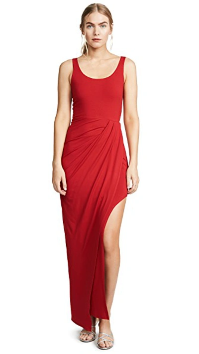 Shop Amanda Uprichard Tyra Dress In Red