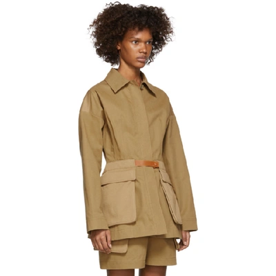 Shop Loewe Beige Safari Jacket In 2140 Beige