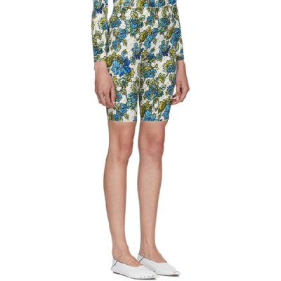 Shop Stella Mccartney Off-white Floral Shorts In 9500 Natura