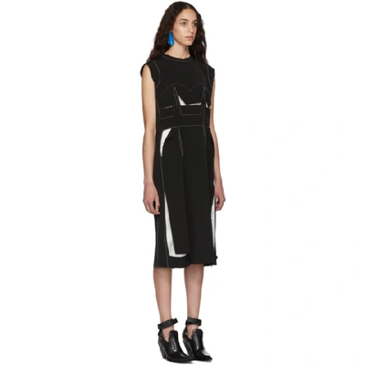 Shop Maison Margiela Black Decortique Embroidered Dress In 900 Black