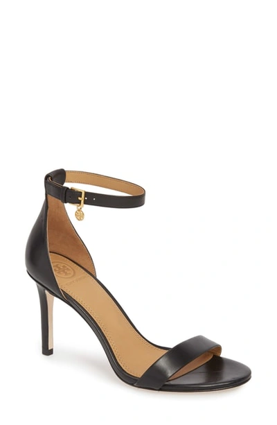 Shop Tory Burch Ellie Ankle Strap Sandal In Black Leather