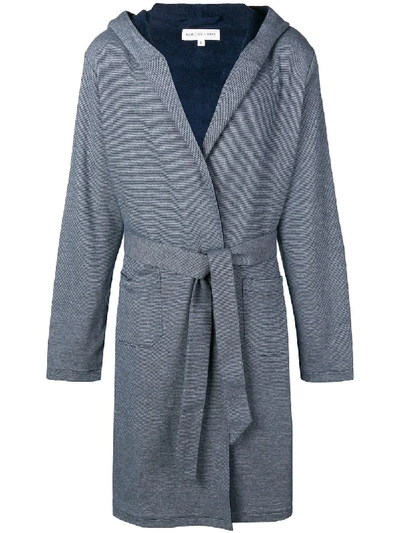 Shop Hamilton And Hare Towelling Robe - Blue