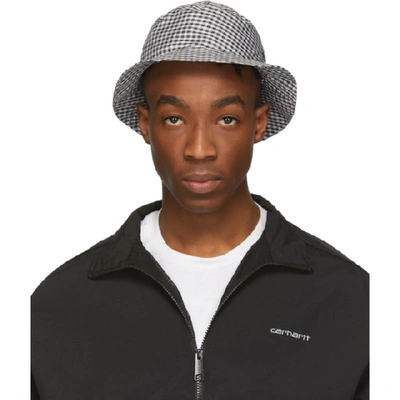 Shop Paa Black And White Gingham Bucket Hat In Chrcl Gngm