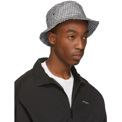 Shop Paa Black And White Gingham Bucket Hat In Chrcl Gngm