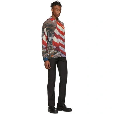 Shop 424 Multicolor American Flag Detroit Button Up Shirt In Americangla