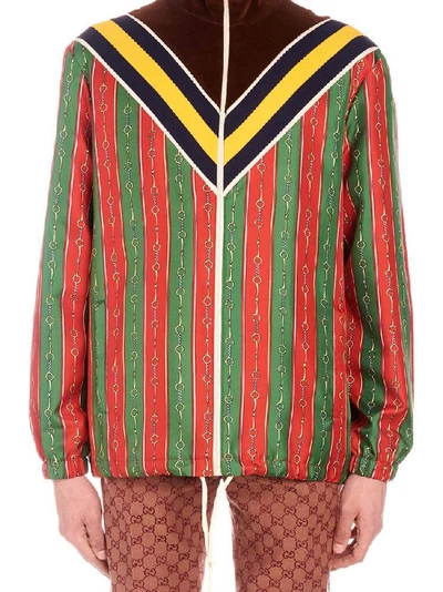 Shop Gucci Chain Printed Jacket In Multi