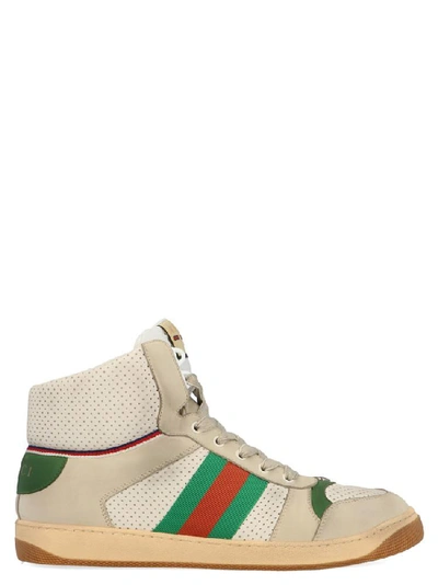 Shop Gucci Screener High Top Sneakers In Multicolor