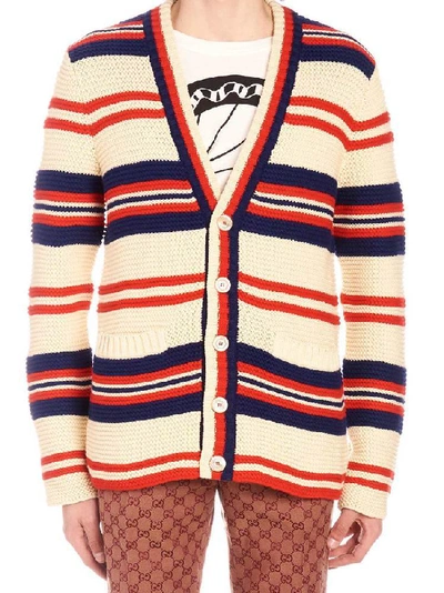 Shop Gucci Tricot Pour La Côte D'azur Cardigan In Multi