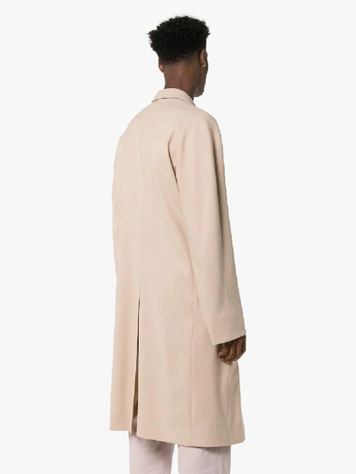 Shop Haider Ackermann Single Button Wool Trench Coat In Camel