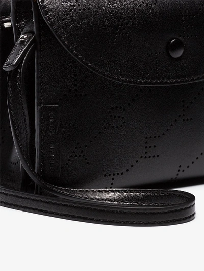 Shop Stella Mccartney Black Logo Strap Utility Belt Bag In 1000 Black